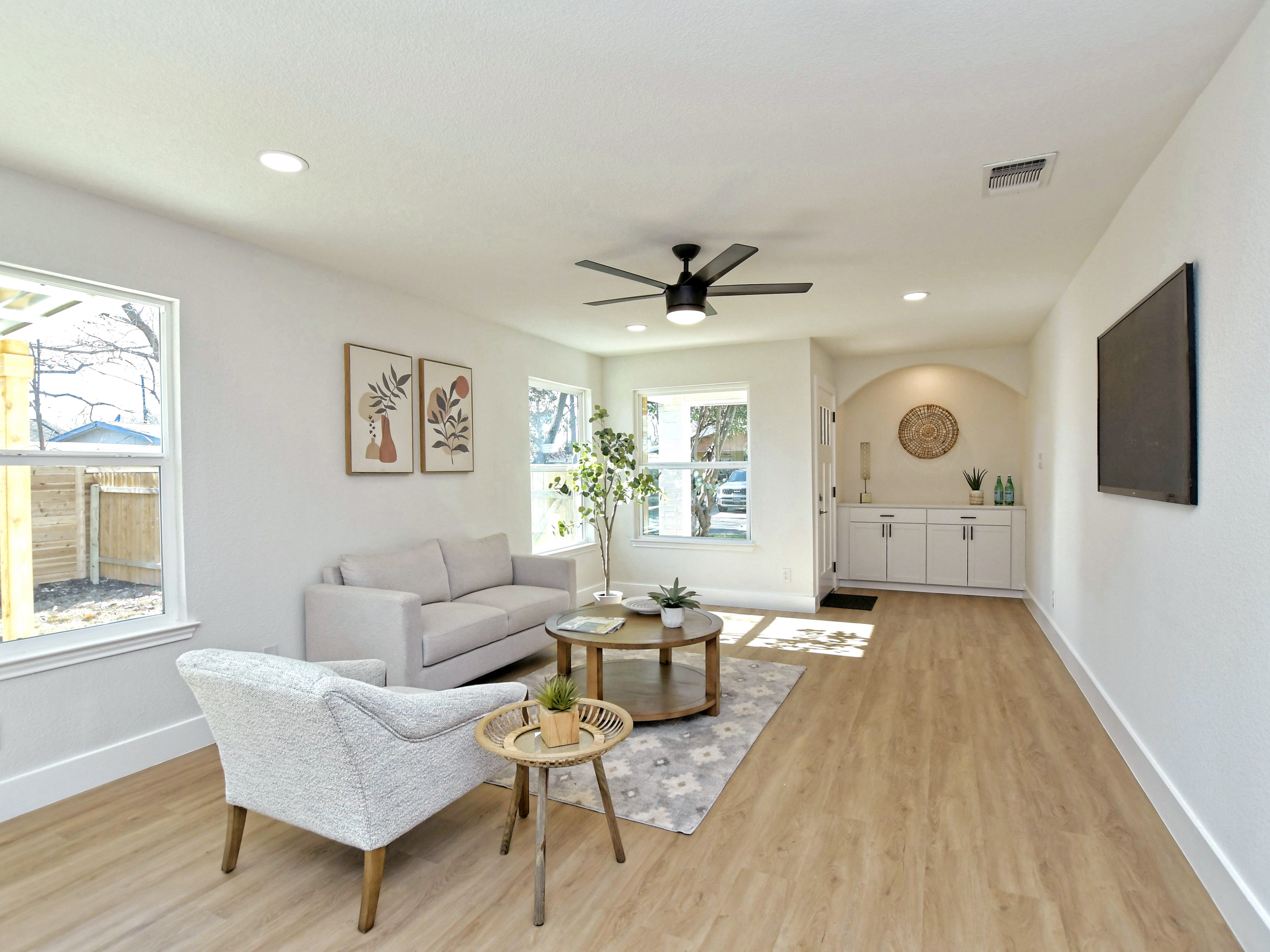 Staged living room