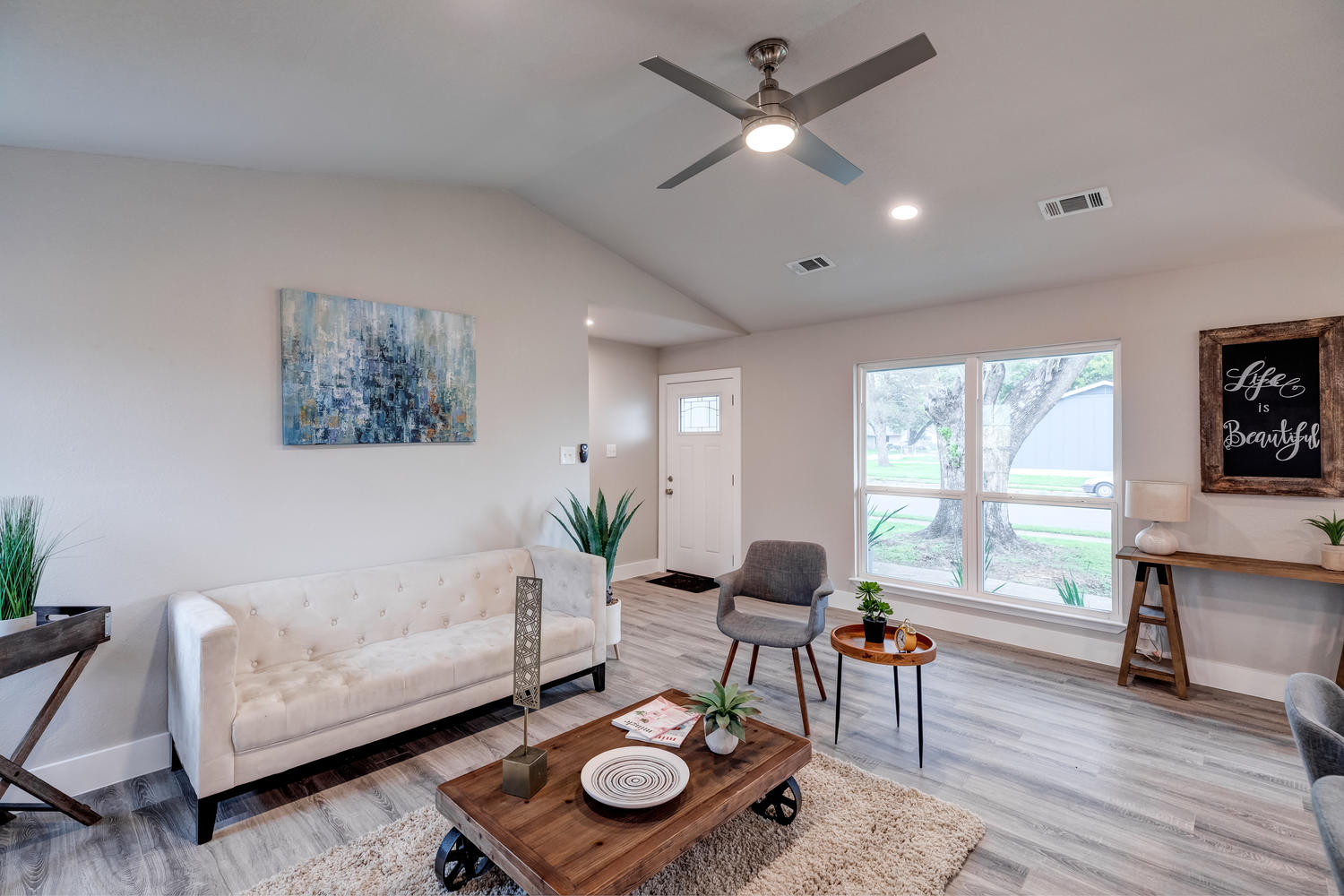 Staged living room
